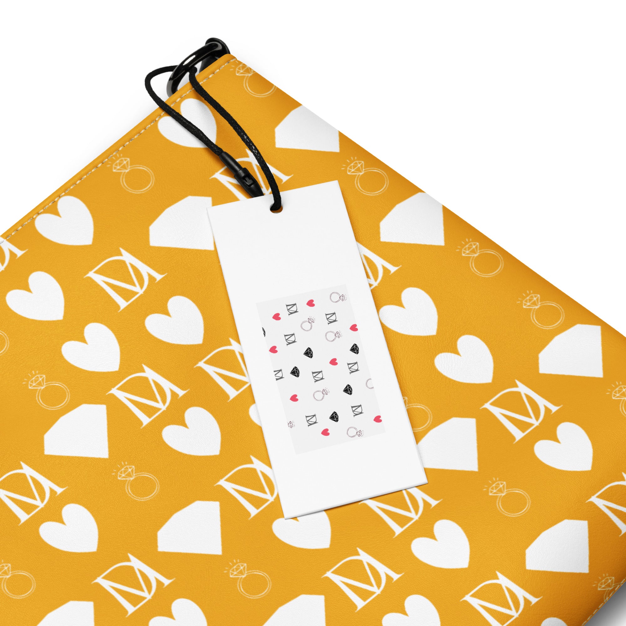 Daemon Luxury Frosted Diamonds Tarmin Honeybees crossbody bag with all-over white print and detailed design.