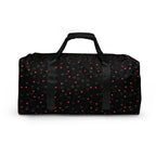 Daemon Luxury Speckled Diamonds NEMESIS duffle bag with all-over white print and stylish design.