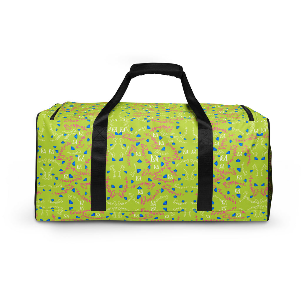 Daemon Luxury Picasso Mirrors Seven Seas Ave Borsone duffle bag with all-over white print and spacious design for travel.