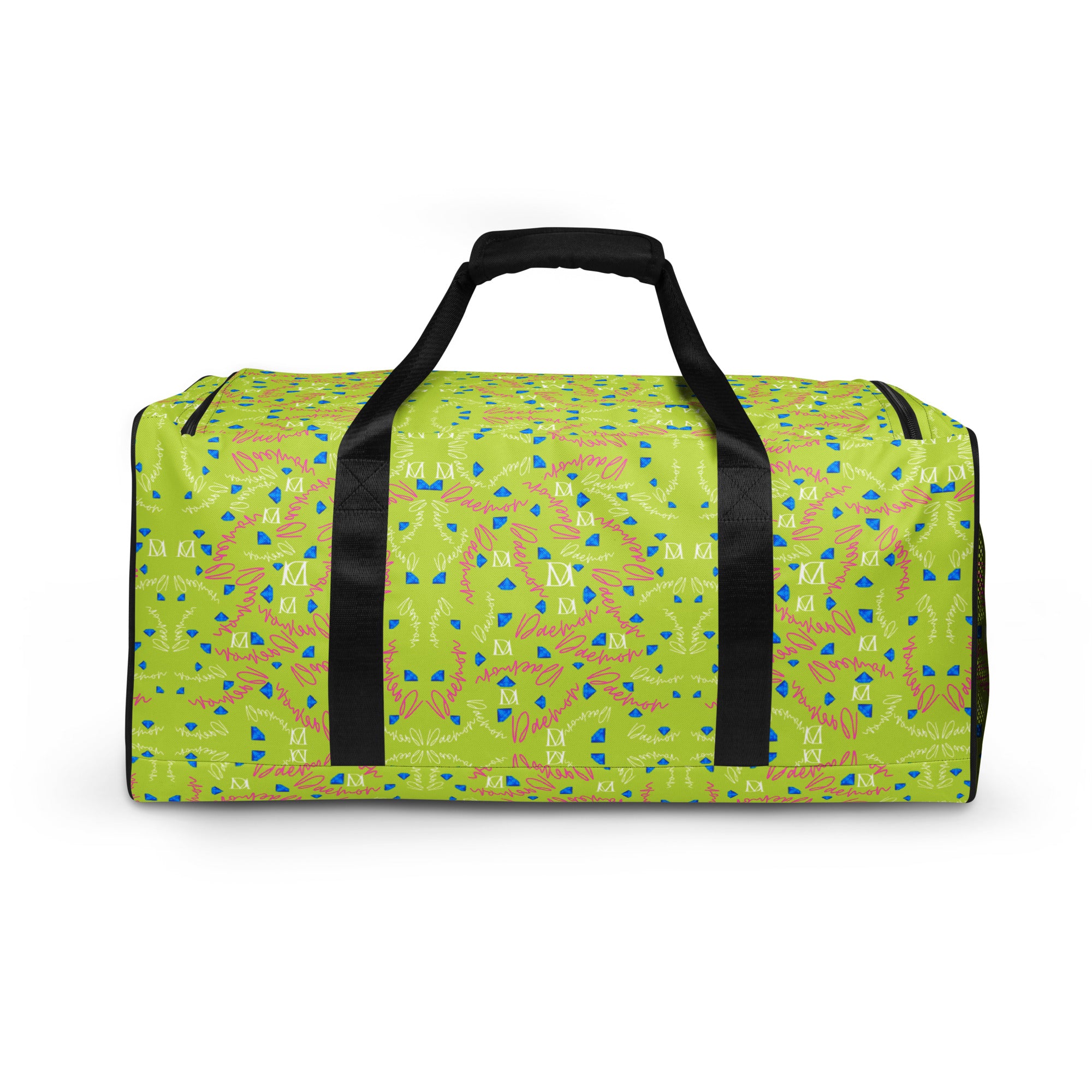 Daemon Luxury Picasso Mirrors Seven Seas Ave Borsone duffle bag with all-over white print and spacious design for travel.