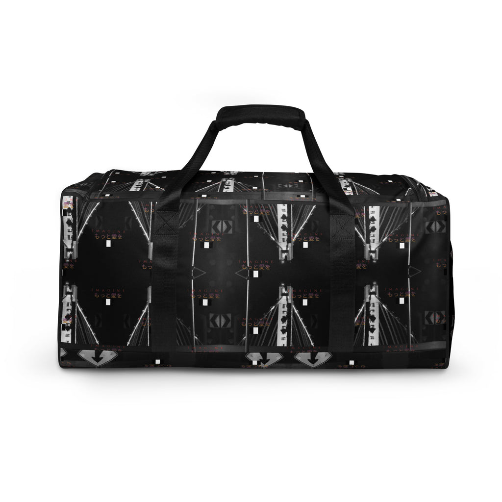 Southgate Treasured Borsone by Daemon Luxury, white all-over-print duffle bag with spacious design and sturdy handles.