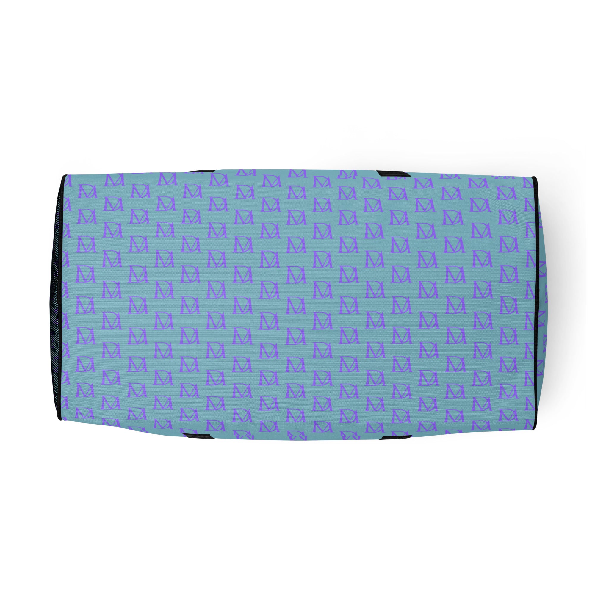 Daemon Luxury Pacifica Illusion Oceanic Hologram duffle bag with all-over white print, designed for travel and everyday use.
