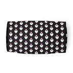 Frosted Hearts Nemesis Borsone duffle bag with all-over print and white bottom, stylish and spacious by Daemon Luxury.