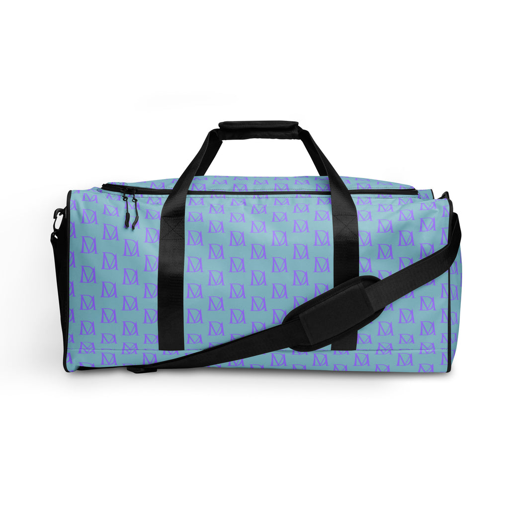 Daemon Luxury Pacifica Illusion oceanic hologram duffle bag with all-over print on white fabric, featuring a spacious design and sturdy handles.