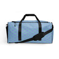 Daemon Luxury Pacifica Illusion oceanic hologram duffle bag with all-over print on white fabric, featuring a spacious design and sturdy handles.