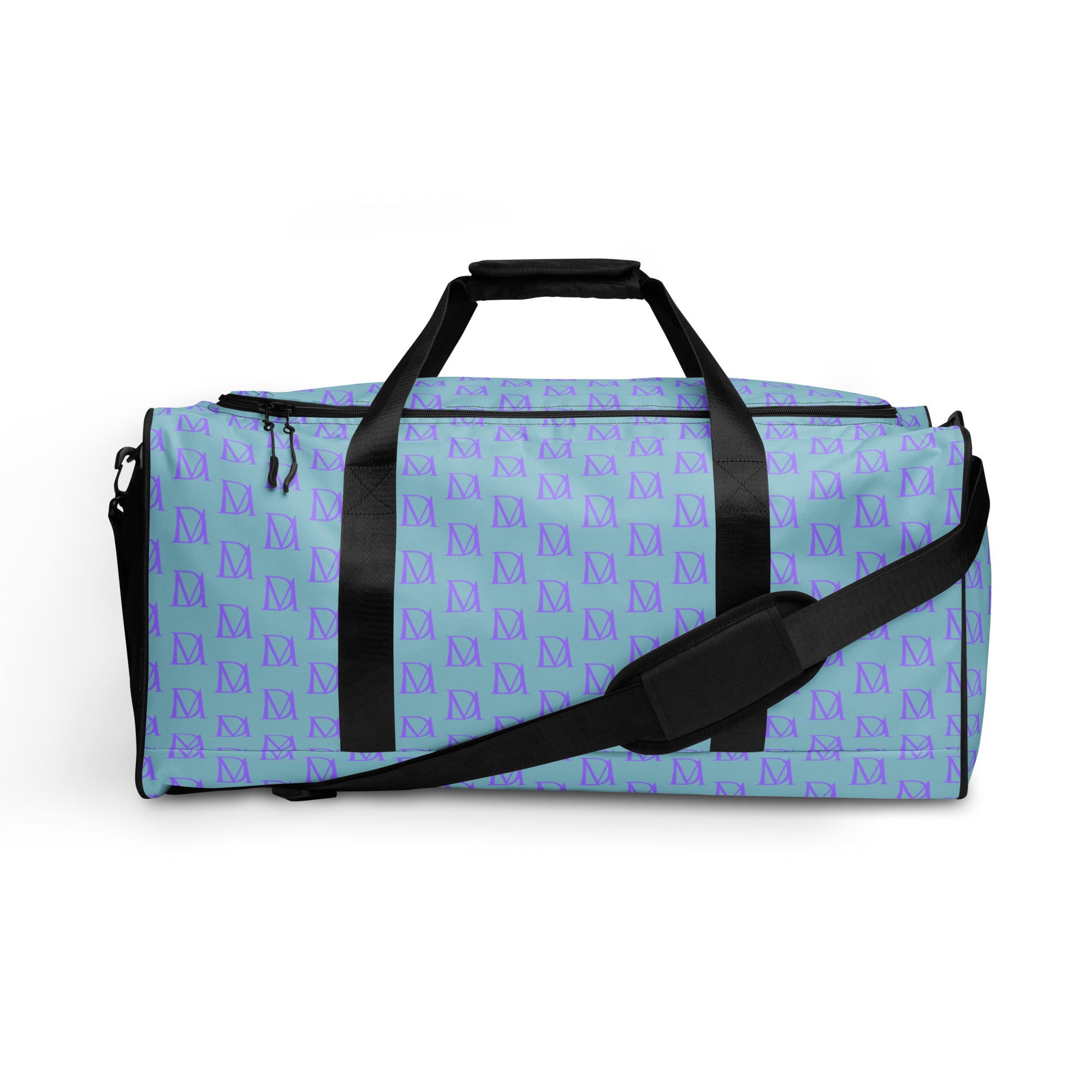 Daemon Luxury Pacifica Illusion oceanic hologram duffle bag with all-over print on white fabric, featuring a spacious design and sturdy handles.