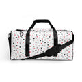 Daemon Luxury Speckled Diamonds Artica Blizzard Borsone duffle bag with all-over white and black speckled diamond pattern.