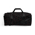 Daemon Luxury Speckled Diamonds NEMESIS duffle bag with all-over white print, featuring a spacious design and sturdy handles.