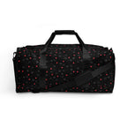 Daemon Luxury Speckled Diamonds NEMESIS duffle bag with all-over white print, featuring a spacious design and sturdy handles.
