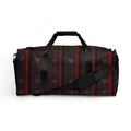 White Supreme Models More Less Love duffle bag by Daemon Luxury with all-over print and sturdy handles.
