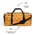Daemon Luxury STF Bliss Lucciole Falo duffle bag with all-over white print, stylish and spacious travel accessory.