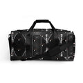 Southgate Borsone duffle bag by Daemon Luxury with all-over white print, featuring sturdy handles and spacious storage.