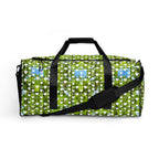 Daemon Luxury Belly Red’s Garden (Rebirth) Borsone duffle bag with all-over white print and floral design.