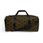 Daemon Luxury Sun Glow California Borsone duffle bag with all-over print in white, showcasing spacious design and vibrant sun-themed graphics.