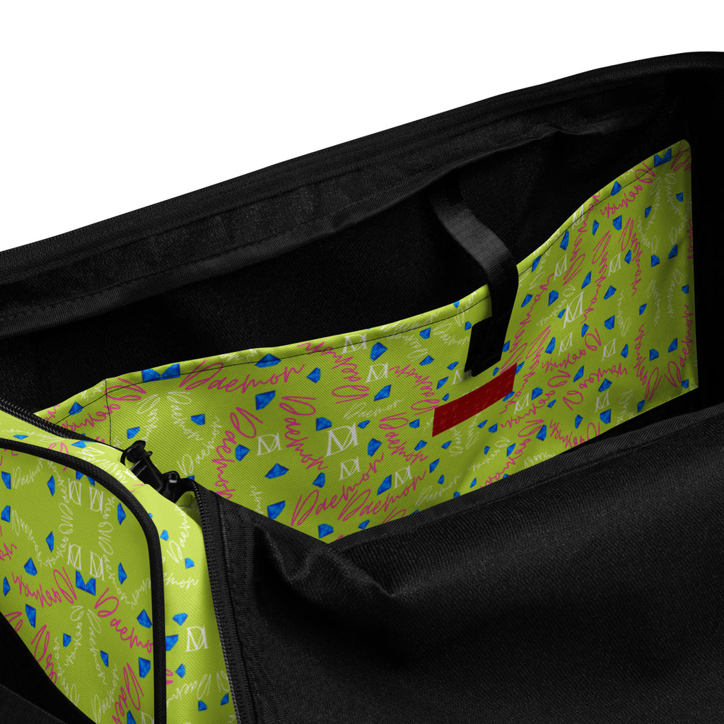 Daemon Luxury Picasso Mirrors Seven Seas Ave Borsone duffle bag with all-over print and interior pocket in white.