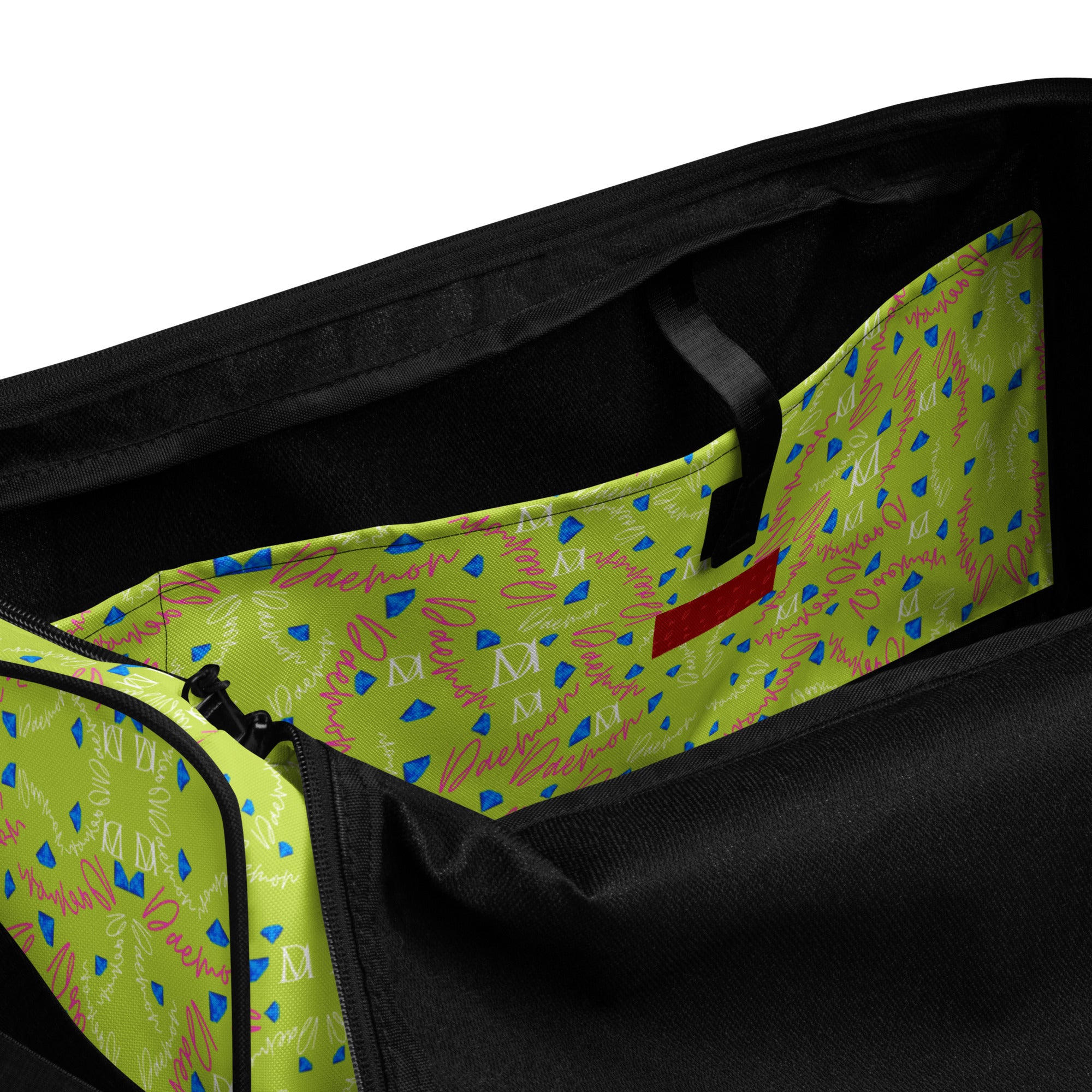 Daemon Luxury Picasso Mirrors Seven Seas Ave Borsone duffle bag with all-over print and interior pocket in white.