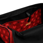 Daemon Luxury Supreme Models Borsone duffle bag with all-over print, white interior pocket, versatile travel and gym bag