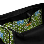 Daemon Luxury Belly Red’s Garden (Rebirth) Borsone duffle bag with all-over print, white interior pocket, stylish travel accessory