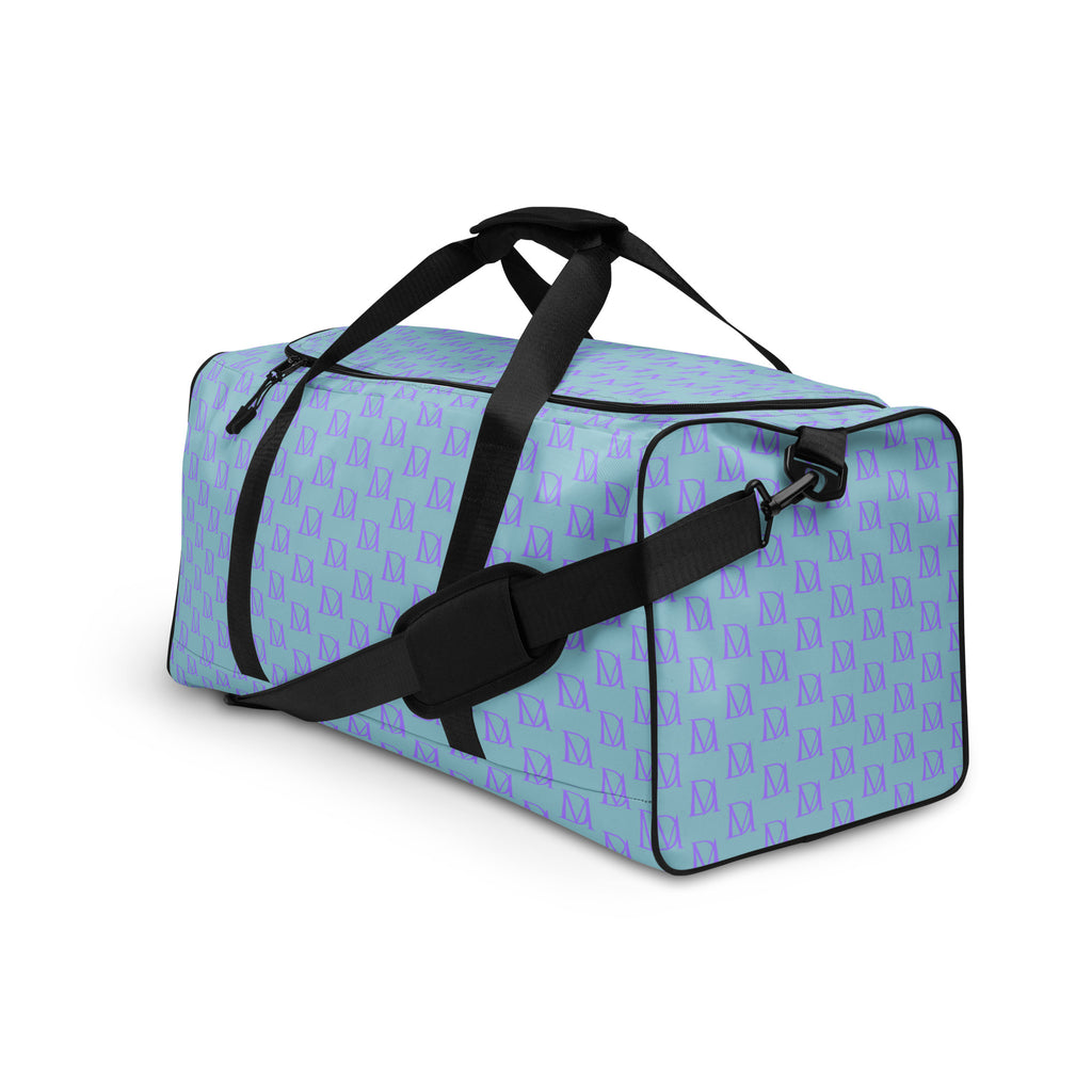Pacifica Illusion oceanic hologram duffle bag by Daemon Luxury, all-over print with white accents and sturdy handles.
