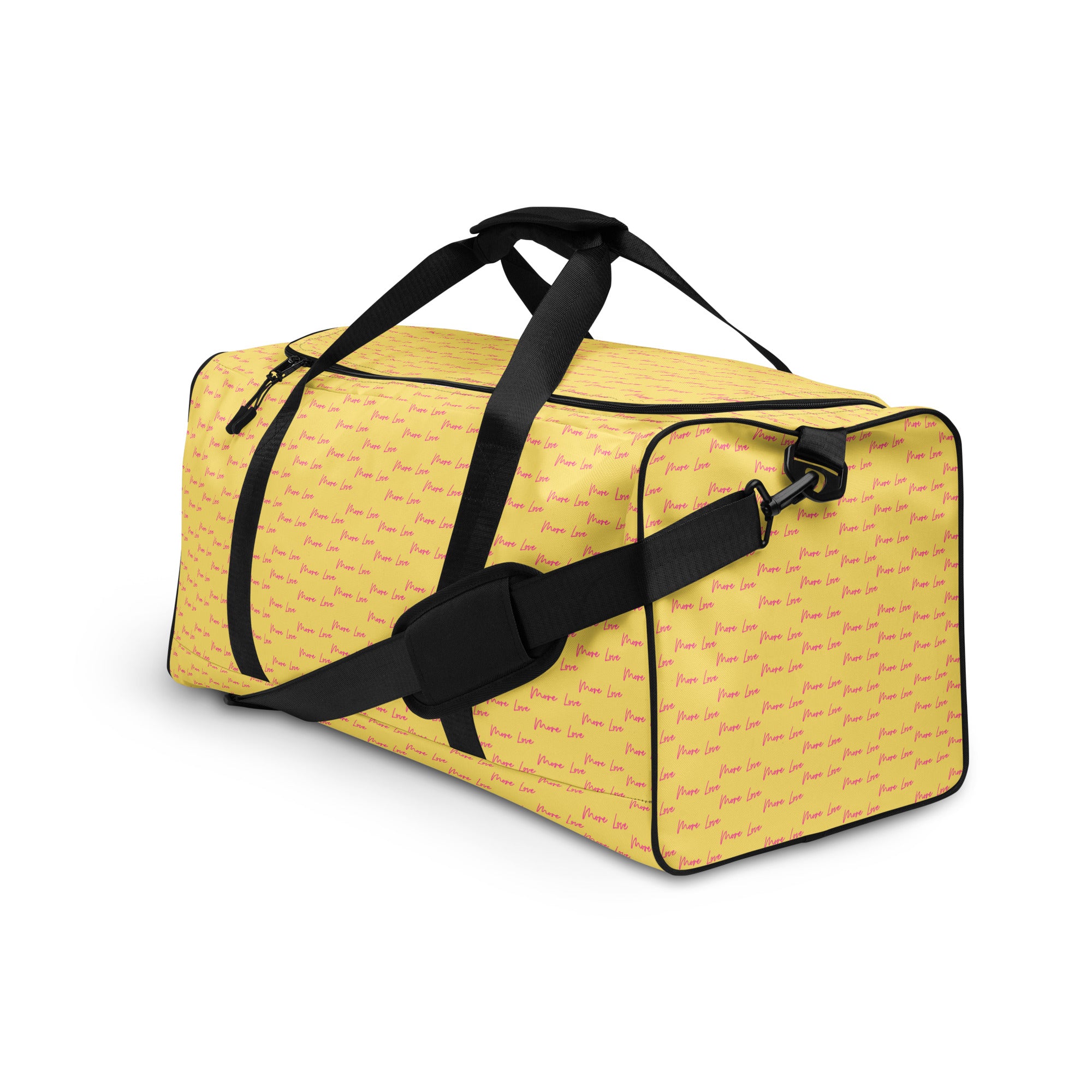 All-over print white Pacifica Solar Butter Daemon Luxury duffle bag with adjustable shoulder strap and spacious interior.