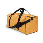 Daemon Luxury Makara Coroner duffle bag with all-over white print, featuring a stylish and spacious design for travel or daily use.