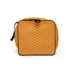Heartfelt Artica Blizzard duffle bag by Daemon Luxury with all-over white print featuring whimsical lucciole (fireflies).