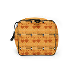 Daemon Luxury STF Bliss Lucciole Falo all-over-print duffle bag on white background, showing side view with handles.