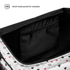 Daemon Luxury Speckled Diamonds Artica Blizzard Borsone duffle bag with all-over white diamond print and stylish design