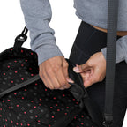 Daemon Luxury Speckled Diamonds NEMESIS Borsone duffle bag with all-over white print and stylish design.