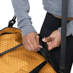 Heartfelt Artica Blizzard Lucciole Falo duffle bag by Daemon Luxury with all-over white print and spacious design.
