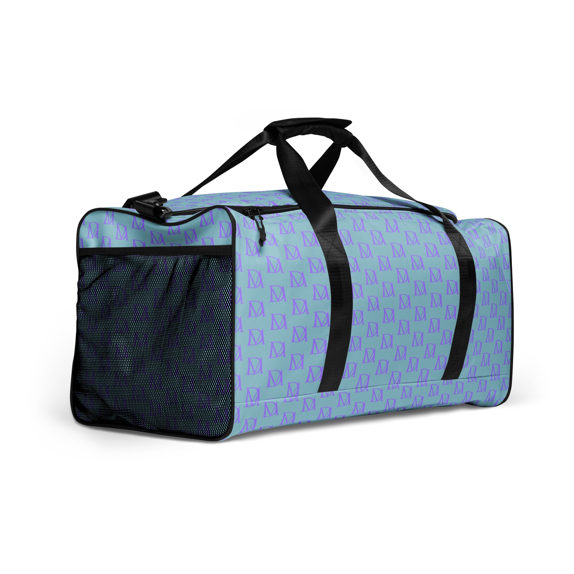 Daemon Luxury Pacifica Illusion oceanic hologram duffle bag with all-over print, white background, right-front view