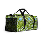 Daemon Luxury Belly Red’s Garden (Rebirth) Borsone all-over-print duffle bag in white, showing front and side view