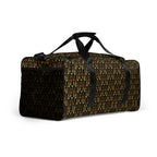 Daemon Luxury Sun Glow California all-over-print duffle bag in white, showing right front view with vibrant design.