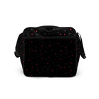 Daemon Luxury Speckled Diamonds NEMESIS Borsone duffle bag with all-over white and black speckled diamond print, right side view