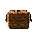 Daemon Luxury STF Bliss Lucciole Falo duffle bag with all-over white print, showing the right side of the stylish borsone.