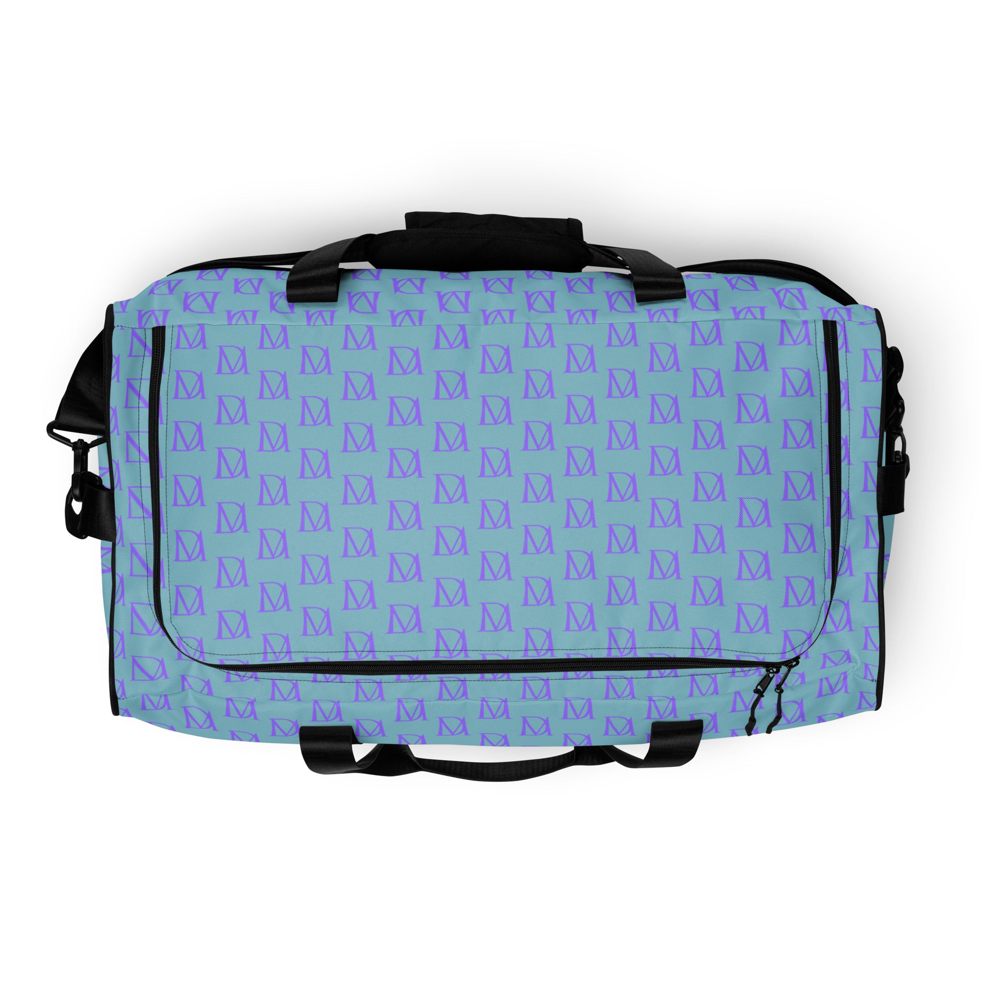 Daemon Luxury Pacifica Illusion oceanic hologram duffle bag with all-over print in white, showcasing a stylish travel accessory.