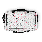 Daemon Luxury Speckled Diamonds Artica Blizzard Borsone duffle bag with all-over white print and diamond pattern design