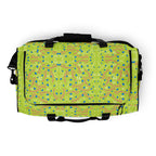 Daemon Luxury Picasso Mirrors Borsone duffle bag with all-over print, white background, stylish and spacious for travel or gym use.