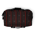 White Supreme Models "More Less Love" duffle bag by Daemon Luxury with all-over print and sturdy handles.