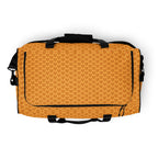 Heartfelt Artica Blizzard Lucciole Falo duffle bag by Daemon Luxury with all-over white print and durable design.