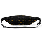 Daemon Frosted Diamonds Gold Tender fanny pack with all-over white print and gold diamond accents, stylish and functional accessory.