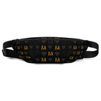 Daemon Frosted Diamonds Gold Tender fanny pack with all-over white print and gold accents, stylish and functional accessory.