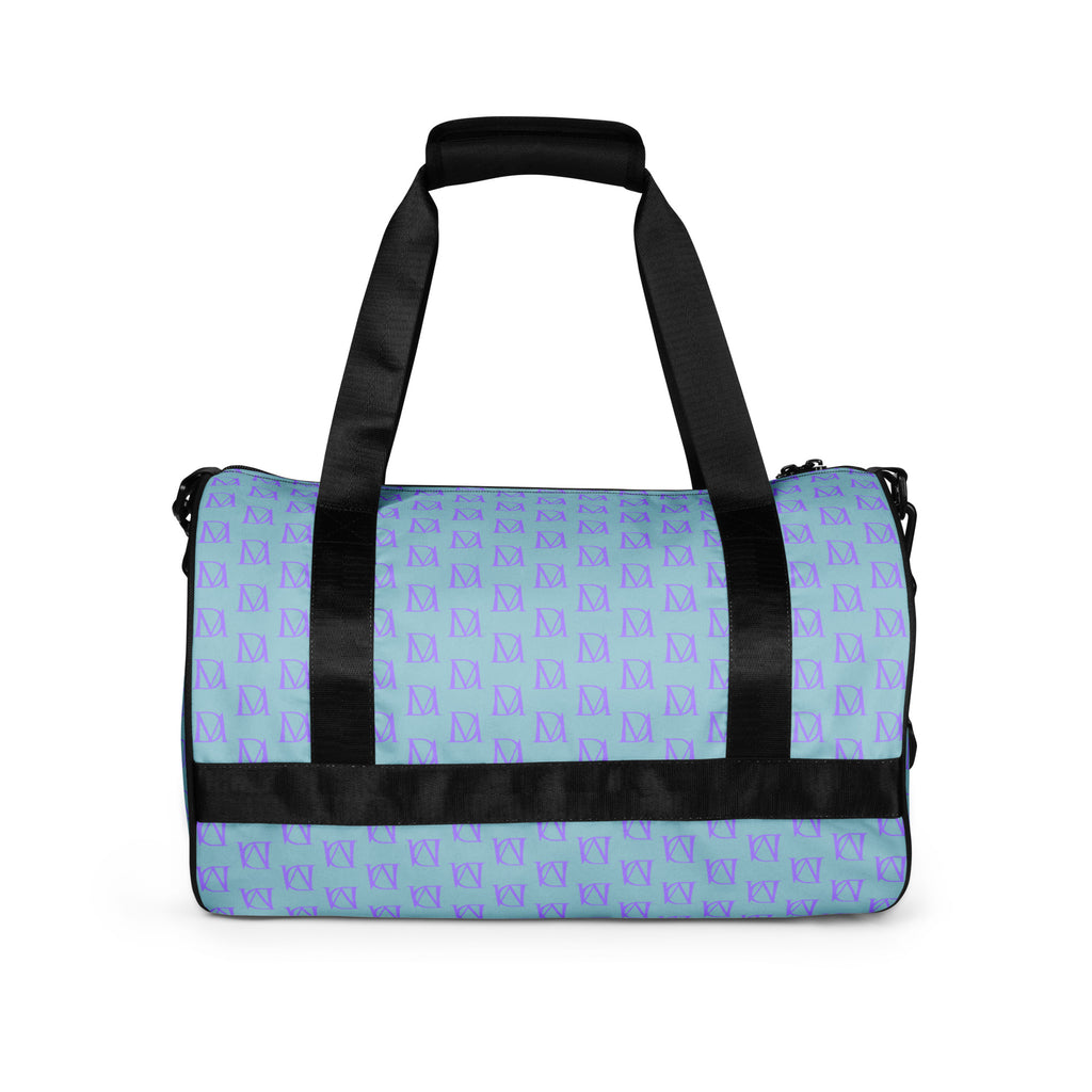 Daemon Luxury Pacifica Illusion oceanic hologram gym bag with all-over white print and durable handles.