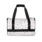 Daemon Luxury Speckled Diamonds Artica Blizzard Borsone Micro gym bag with all-over white and black speckled diamond pattern.