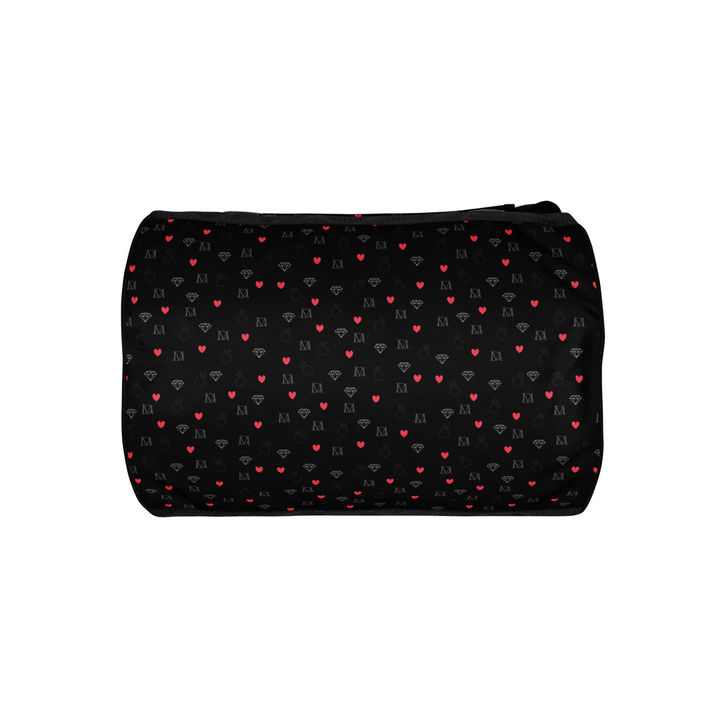 Daemon Luxury Speckled Diamonds NEMESIS Borsone Micro gym bag with all-over white speckled diamond print.