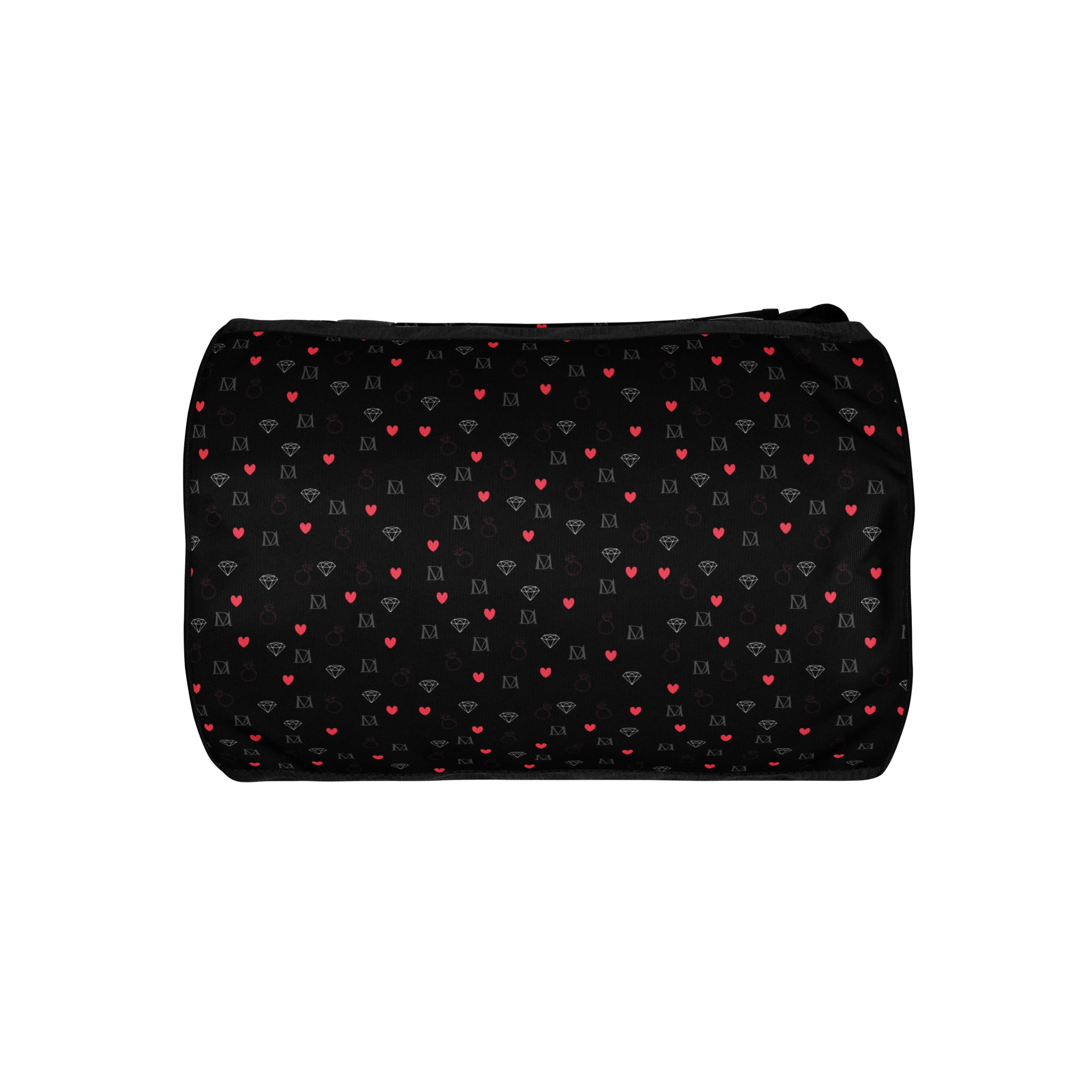Daemon Luxury Speckled Diamonds NEMESIS Borsone Micro gym bag with all-over white speckled diamond print.