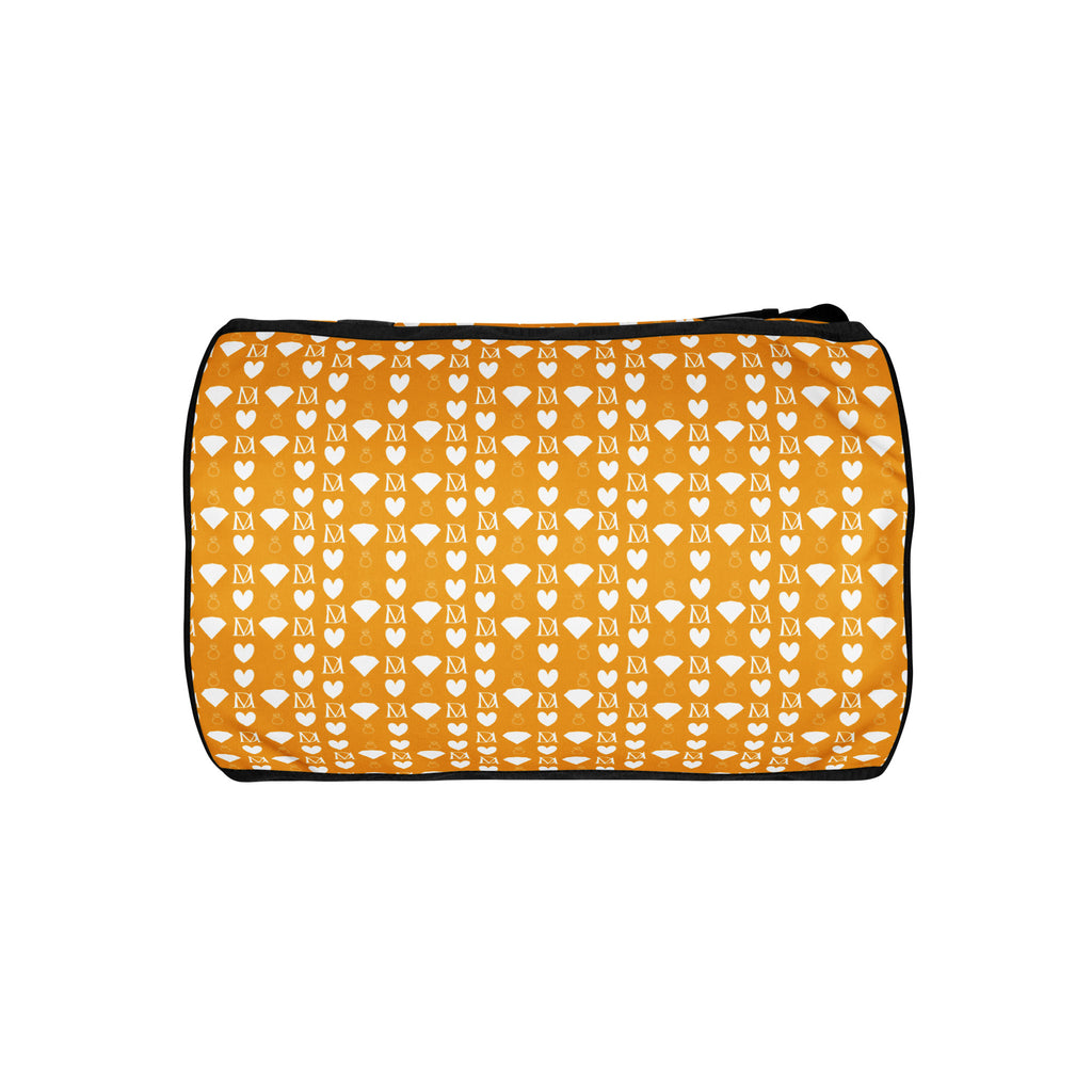 Daemon Luxury Frosted Diamonds Tarmin Honeybees all-over-print gym bag with white bottom, stylish and spacious for workout essentials