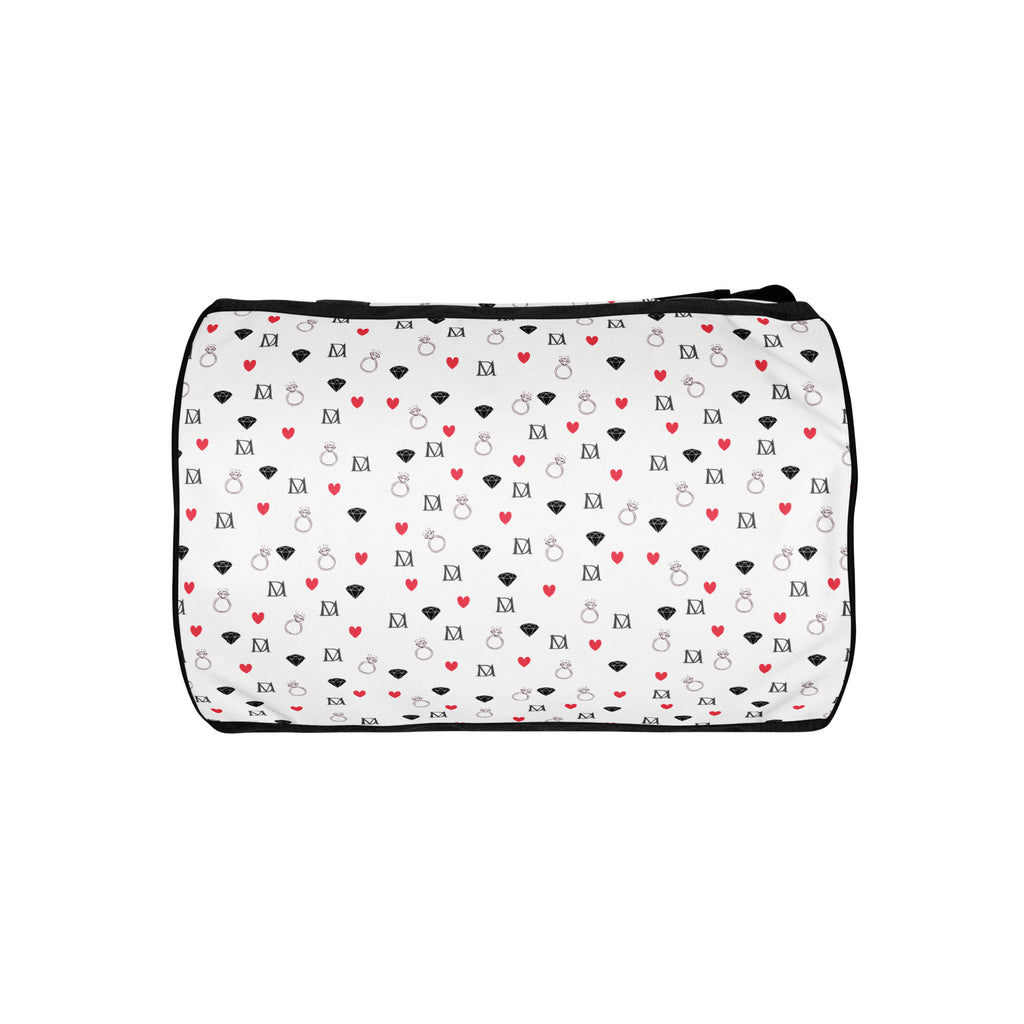 Daemon Luxury Speckled Diamonds Artica Blizzard Borsone Micro gym bag with all-over white print and durable design
