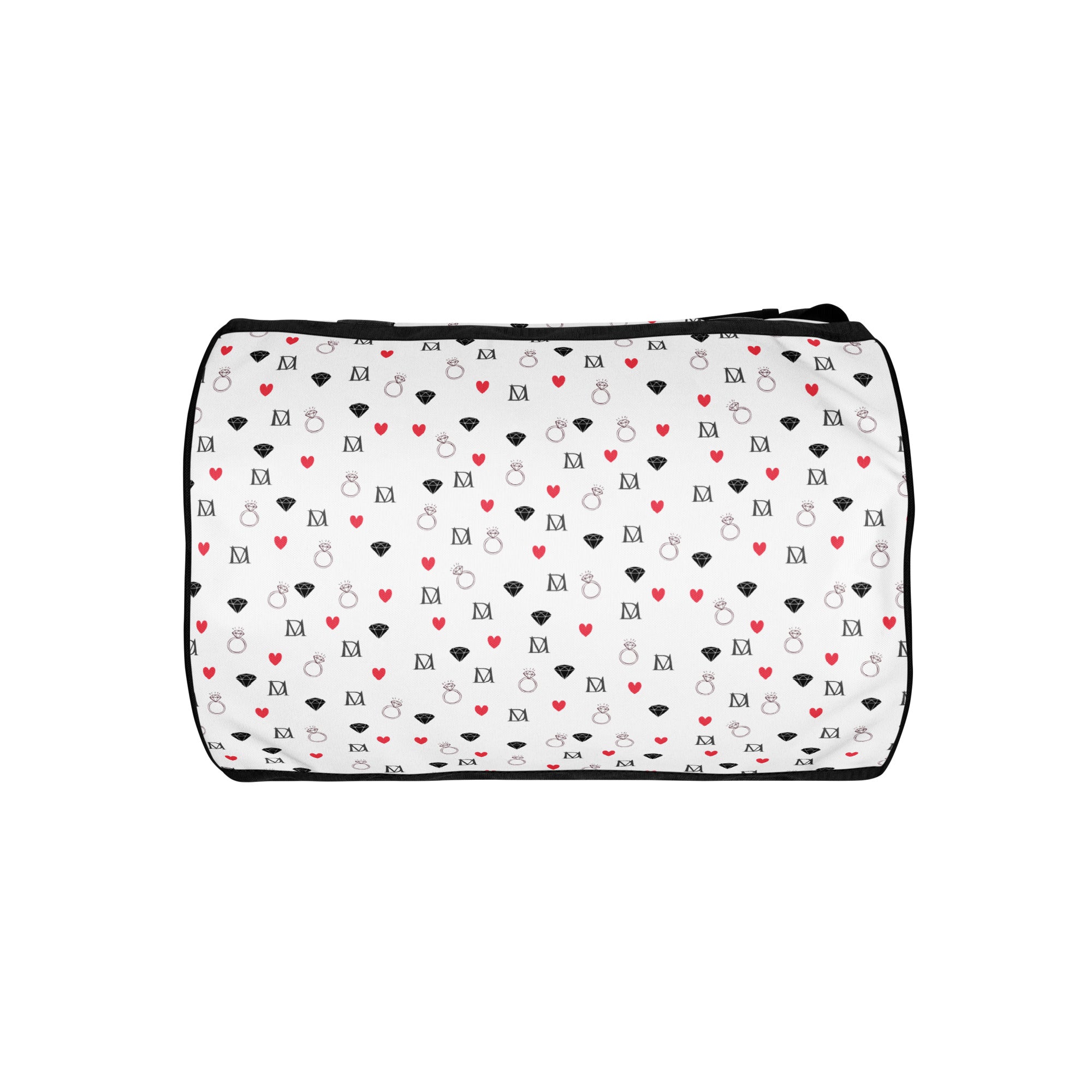 Daemon Luxury Speckled Diamonds Artica Blizzard Borsone Micro gym bag with all-over white print and durable design