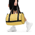 Daemon Luxury Pacifica Solar Butter Borsone Micro gym bag with all-over white print, front view showing handle and print design.